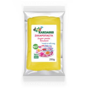 בצק סוכר בצבע צהוב, 250 גרם, Kardasis