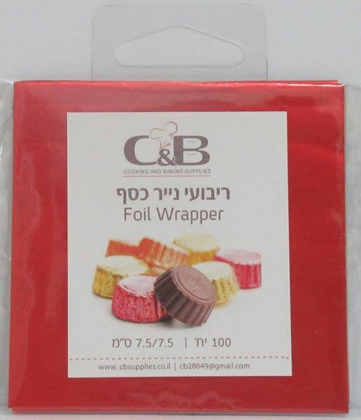 נייר עטיפה לפררו ופרלינים – צבע אדום – קטן