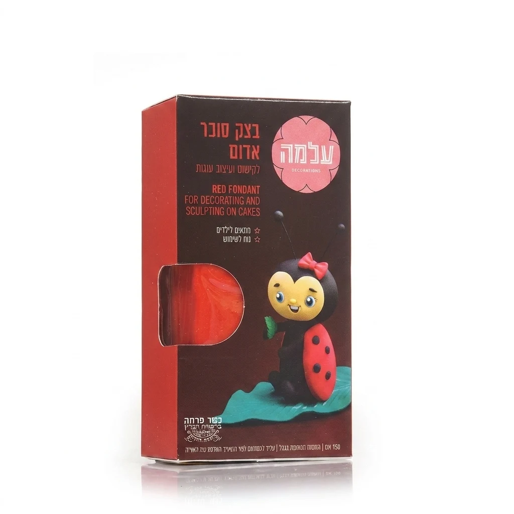 בצק סוכר אדום 150 גרם