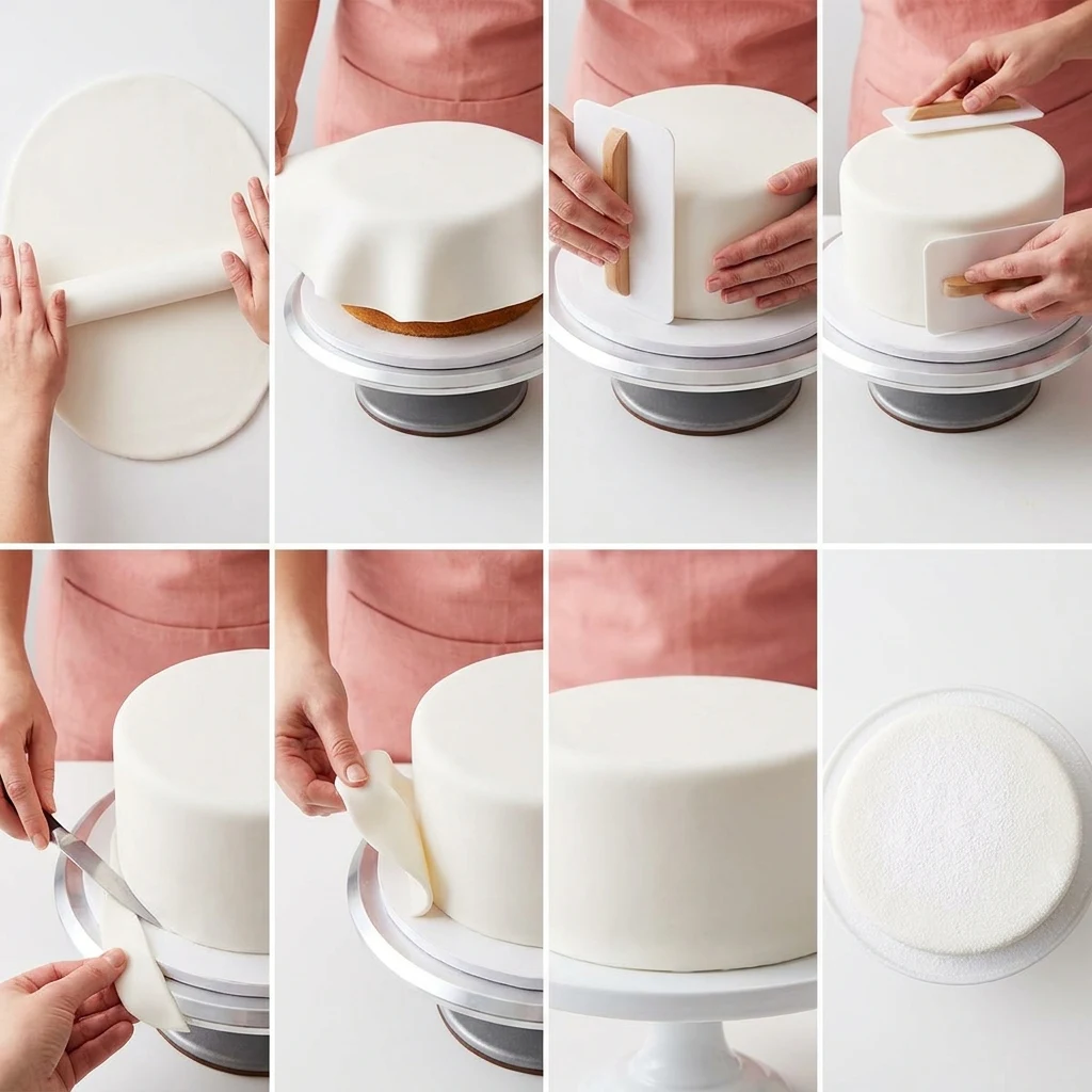 ציפוי עוגה בבצק סוכר